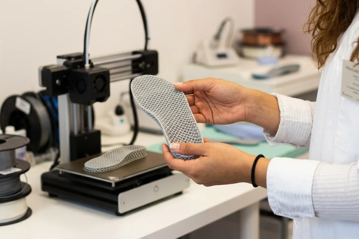 Semelle orthopédique sur mesure fabriquée par impression 3D au cabinet